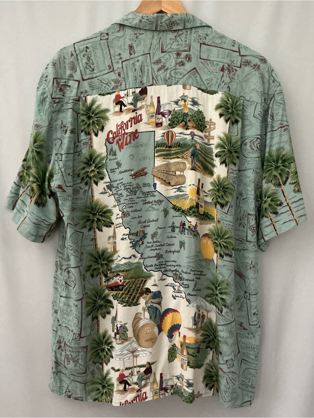 Reyn Spooner California Wine Men's Hawaiian Shirt Size L